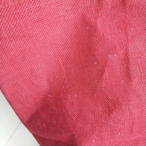 Olive & Hill Adventure awaits red burlap tote - Picture 7 of 7